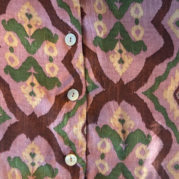 ZARA Patterned Button-Up Women's Top - Picture 5 of 7